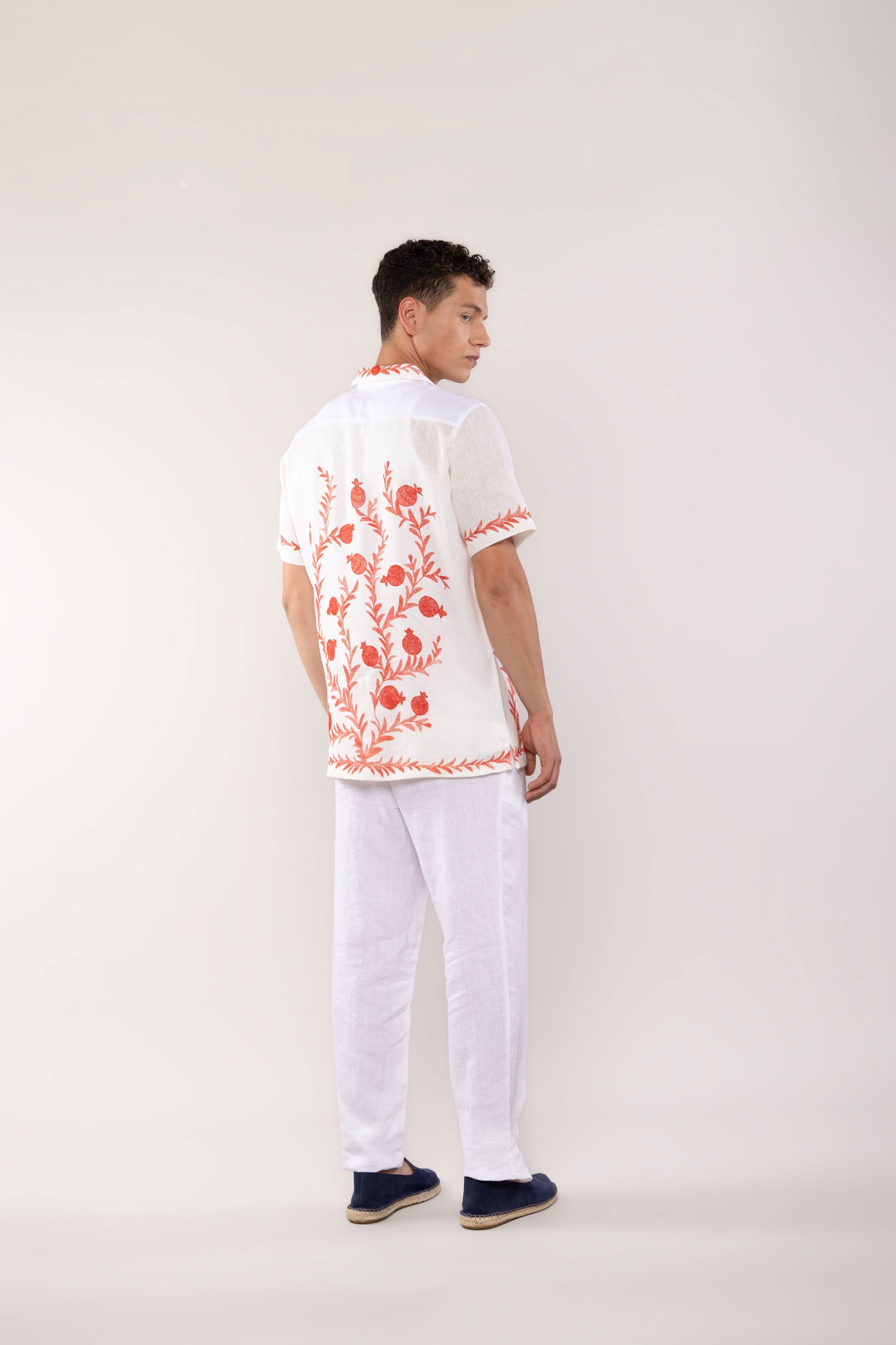 camisa lino corona roja