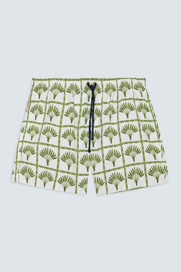 Bañador palmar verde para hombre