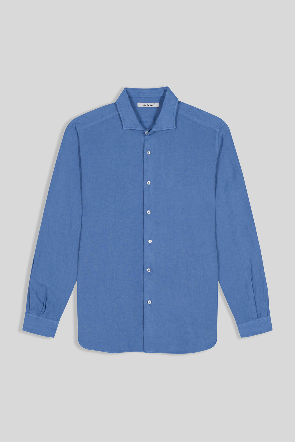 basic linen shirt blue - soloio