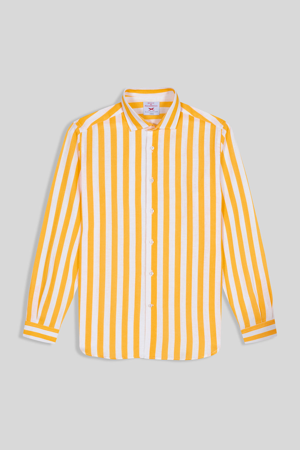 yellow striped linen shirt - soloio