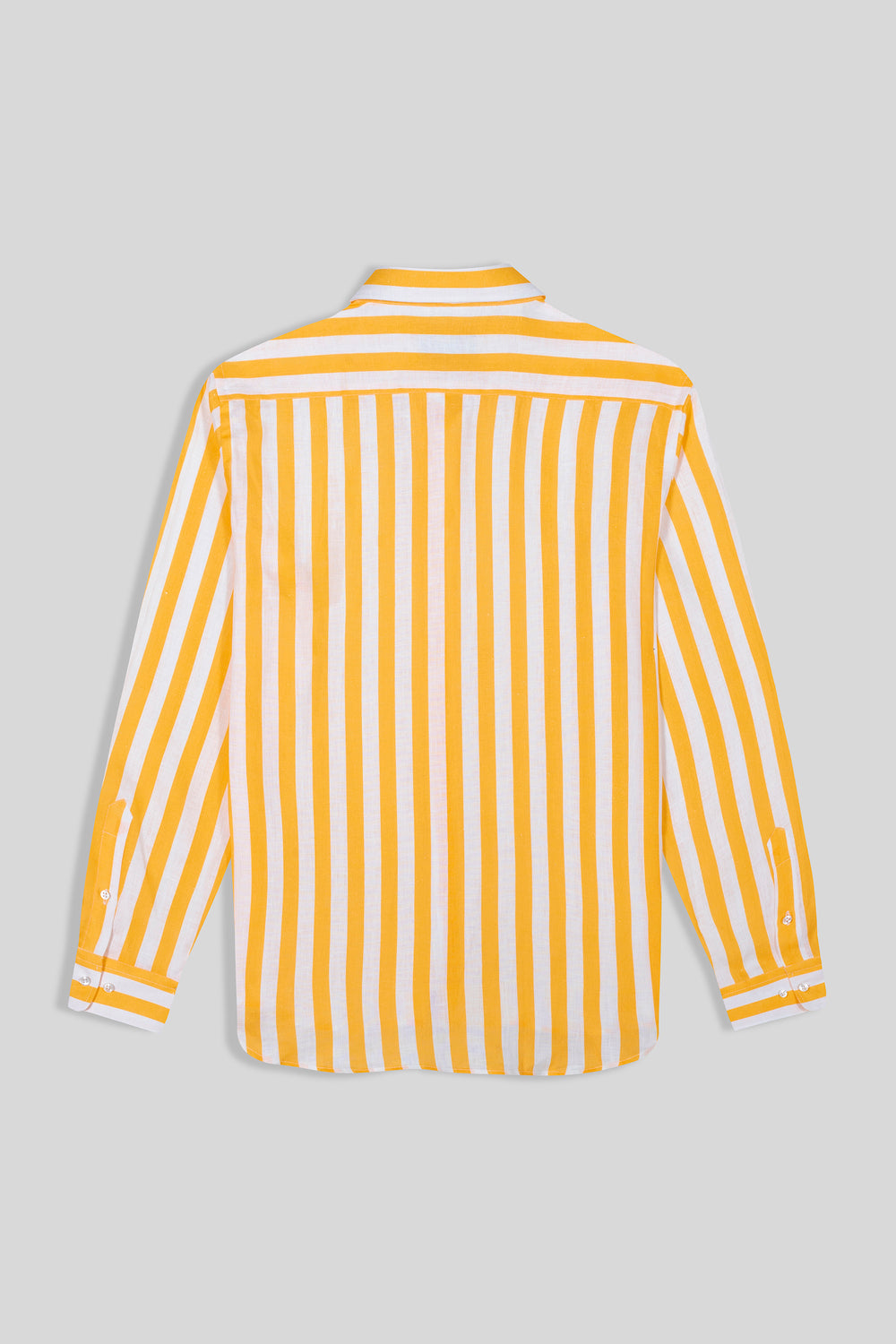 yellow striped linen shirt - soloio