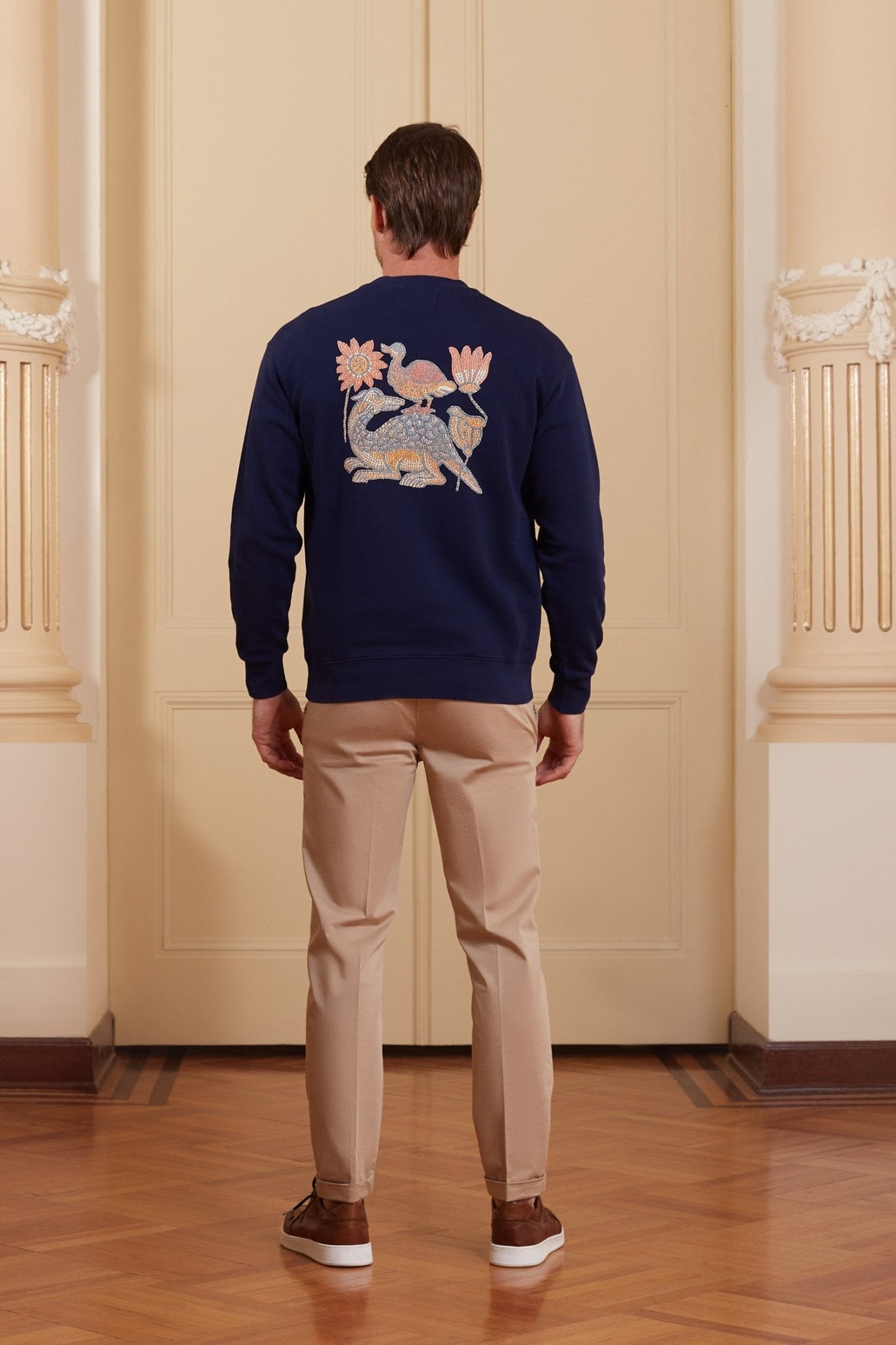 san vitale sweatshirt navy - soloio