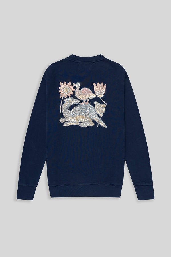 san vitale sweatshirt navy - soloio