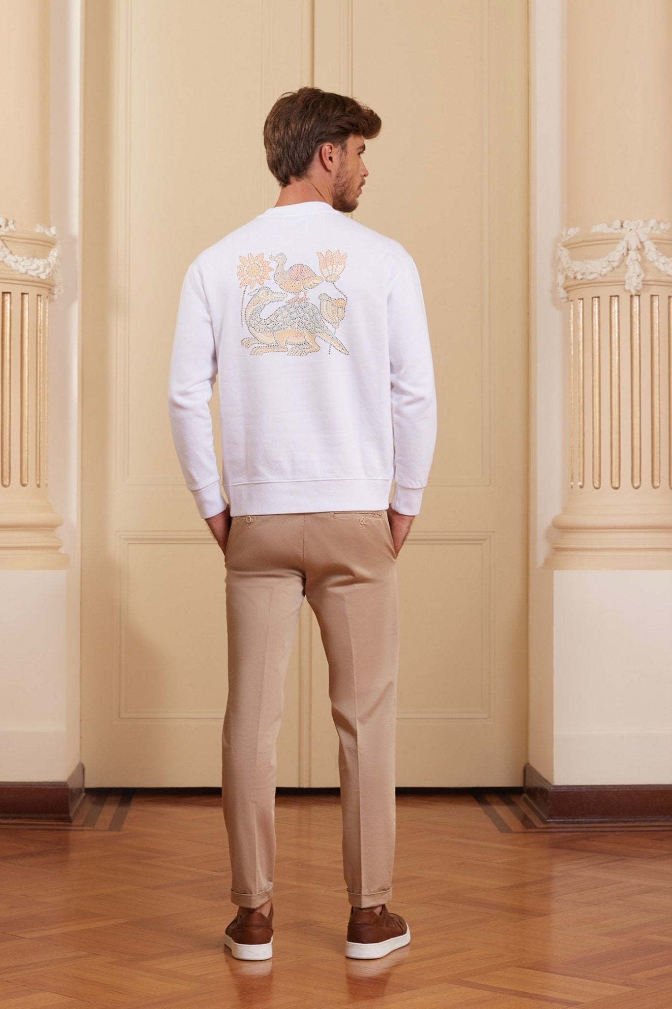 san vitale sweatshirt white - soloio