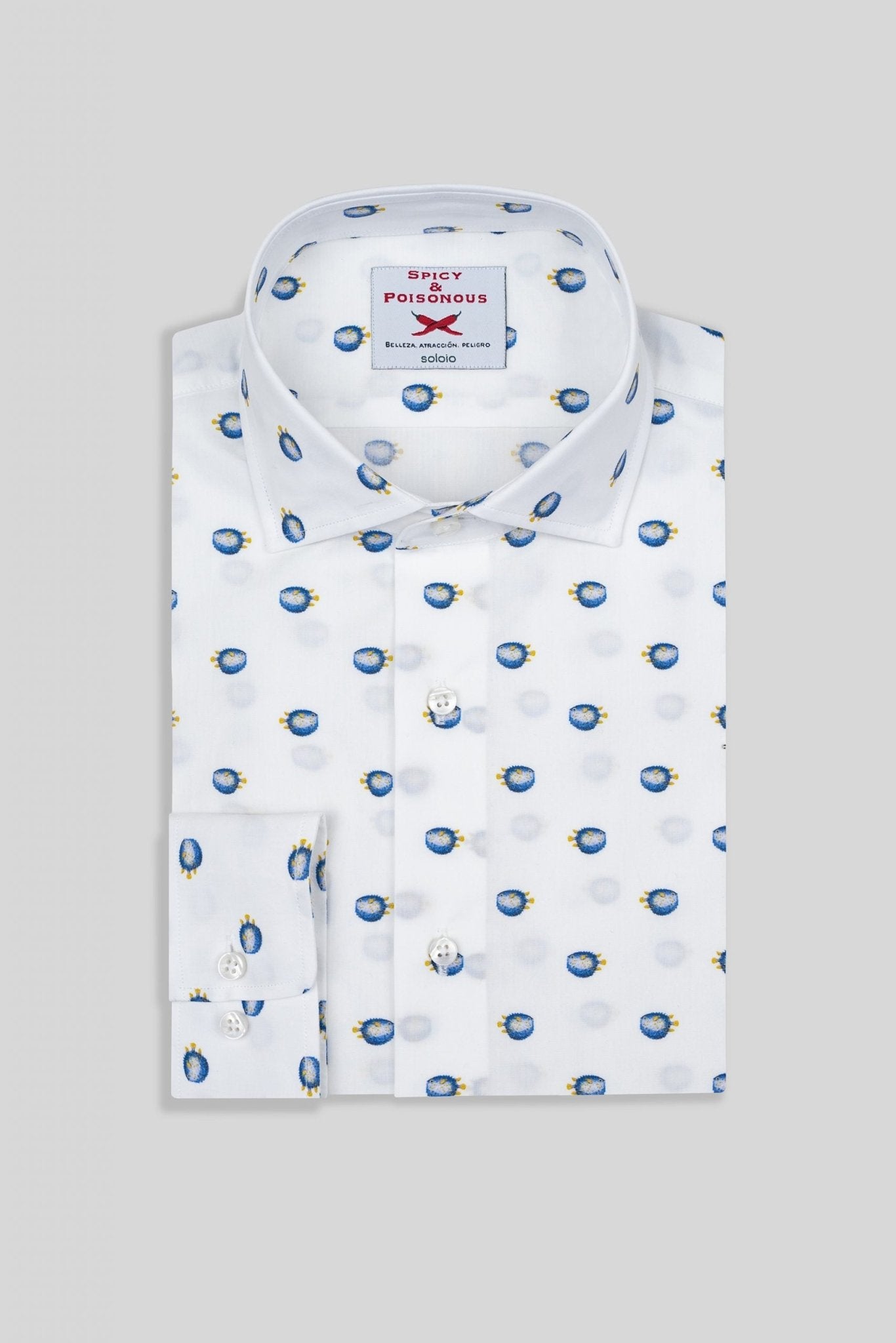 separated puffer fish cotton shirt - soloio