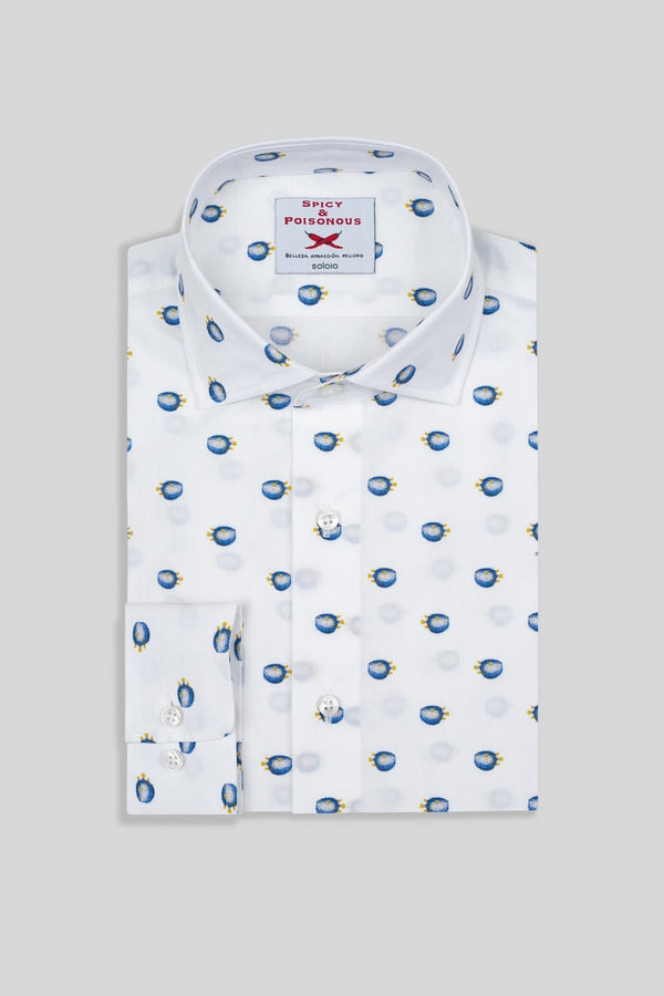 separated puffer fish cotton shirt - soloio