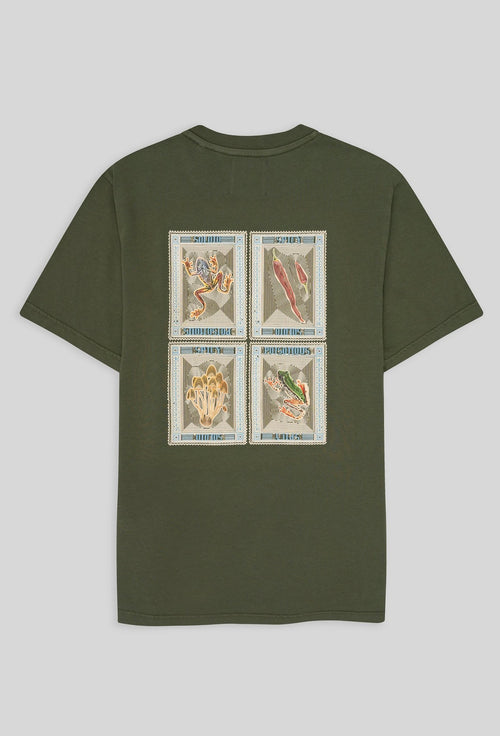 camiseta cuatro sellos verde olivo
