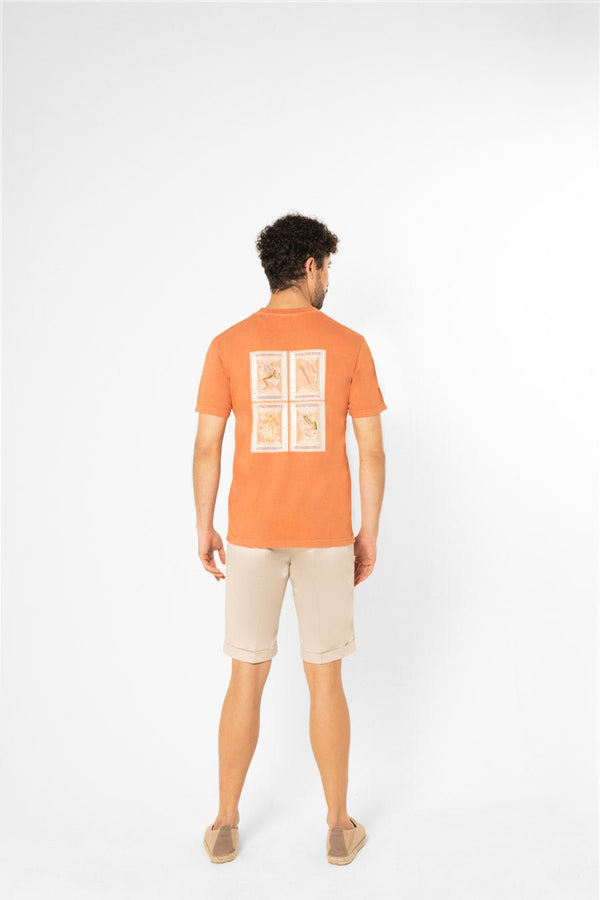 shirt four orange stamps - soloio