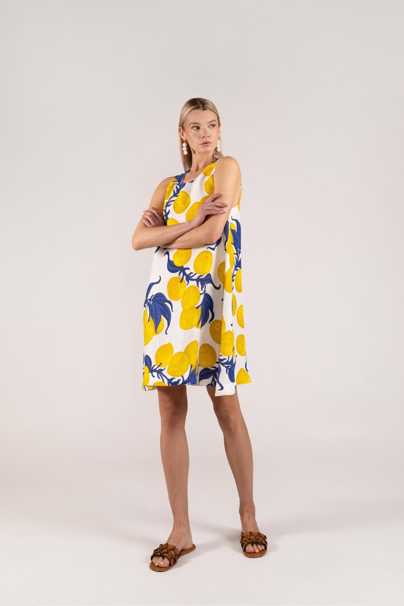 short yellow chiara dress - soloio