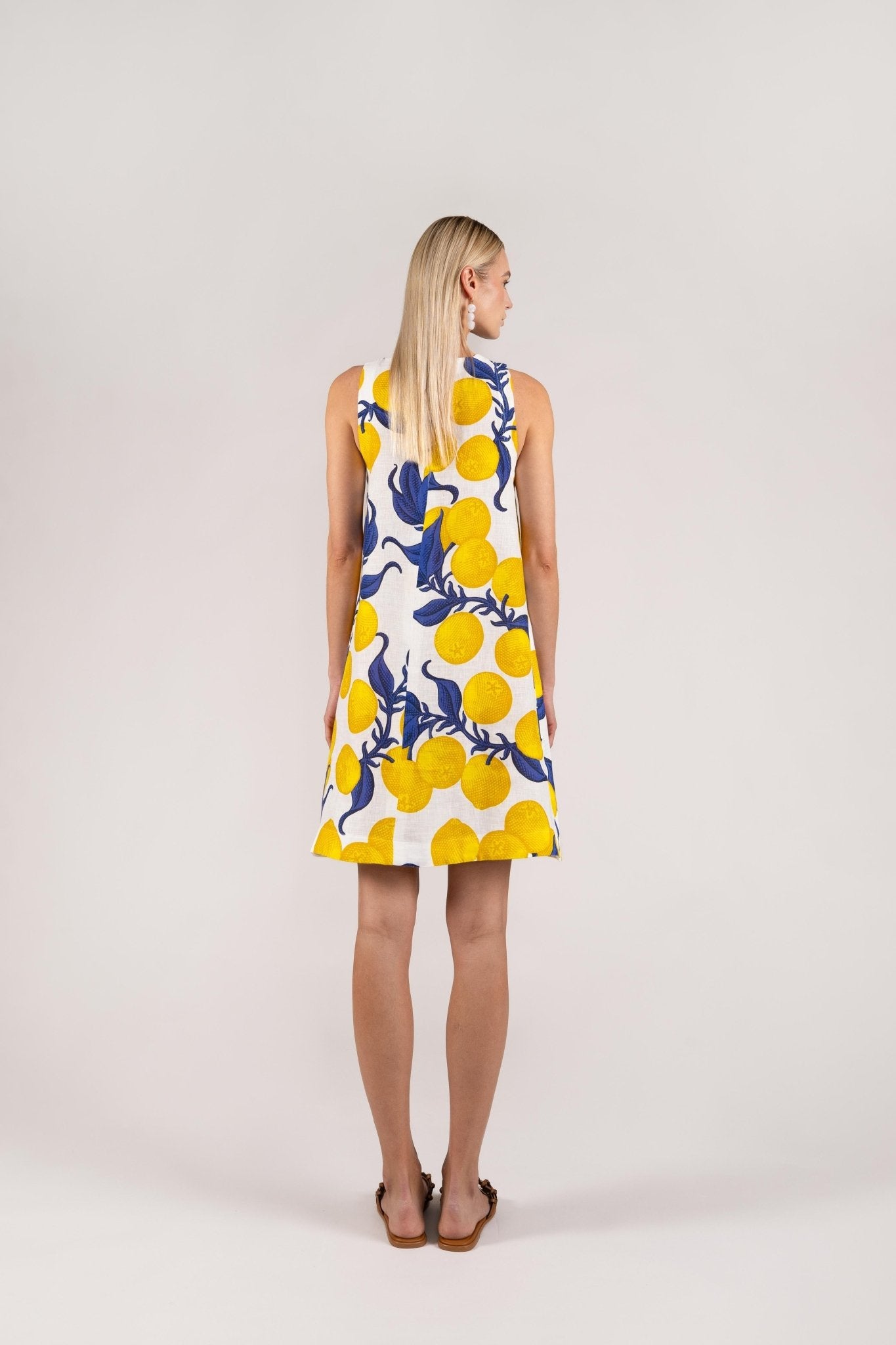 short yellow chiara dress - soloio