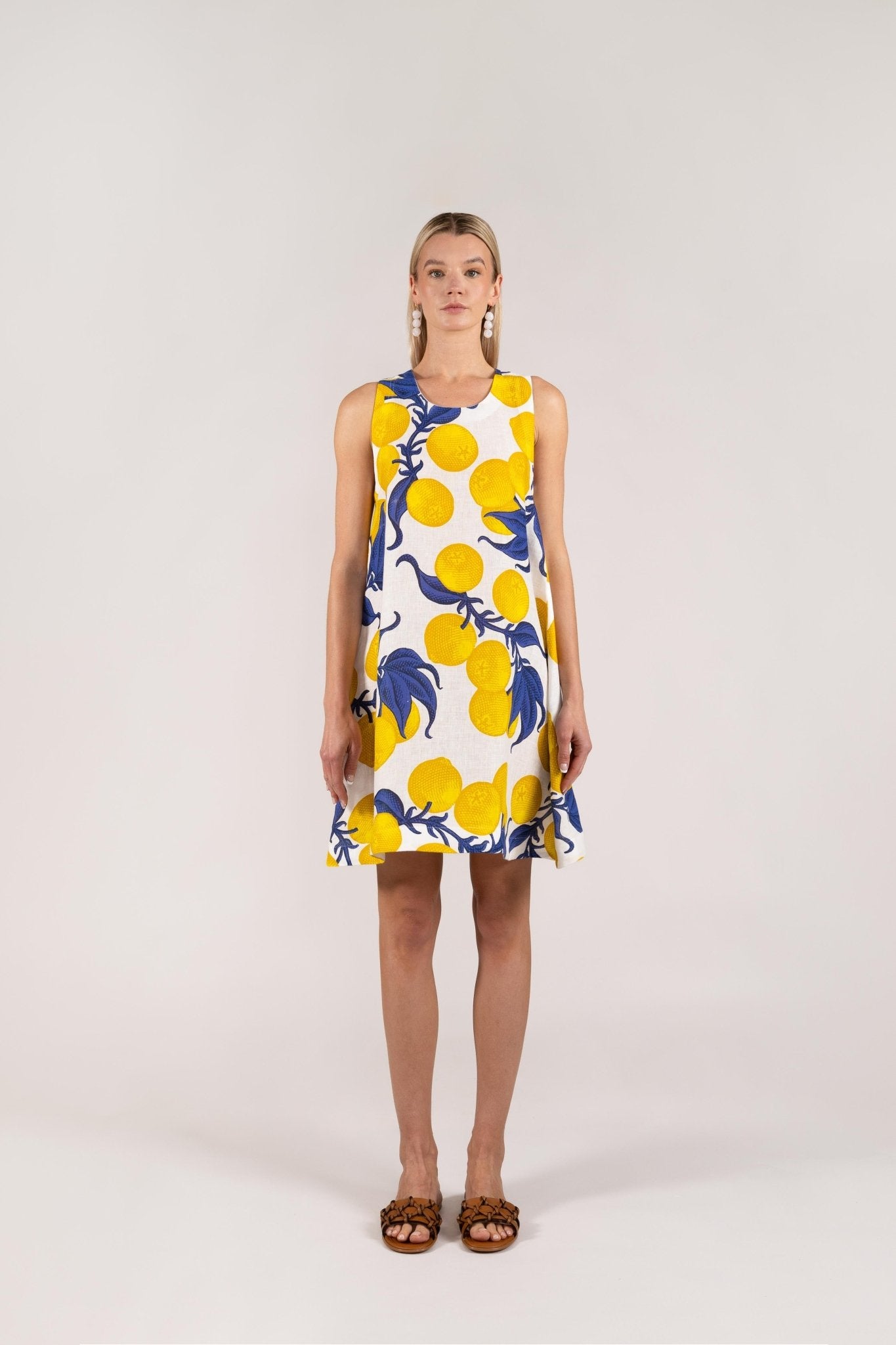 short yellow chiara dress - soloio