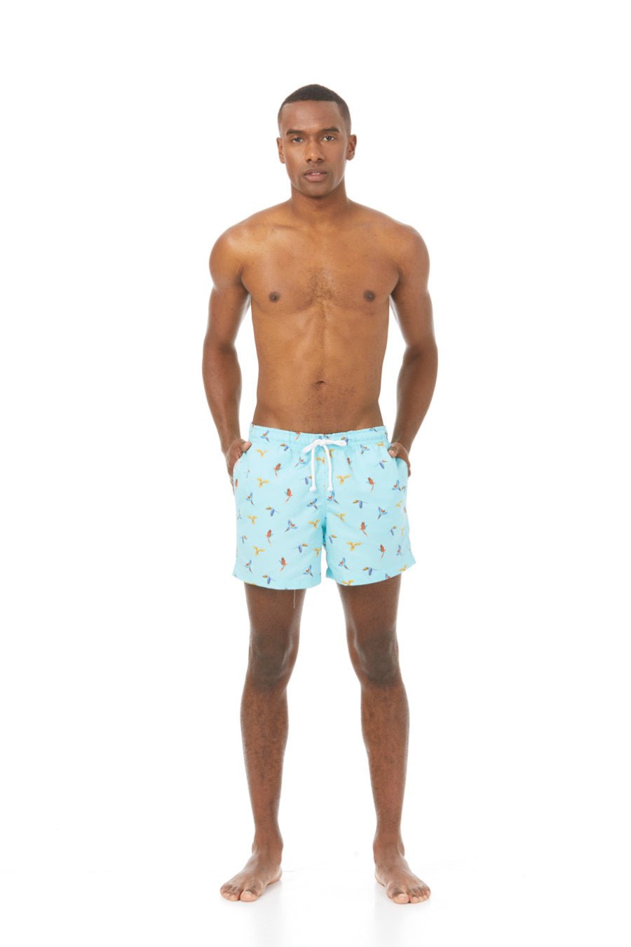 small macaw swimsuit lorenzo sky blue - soloio