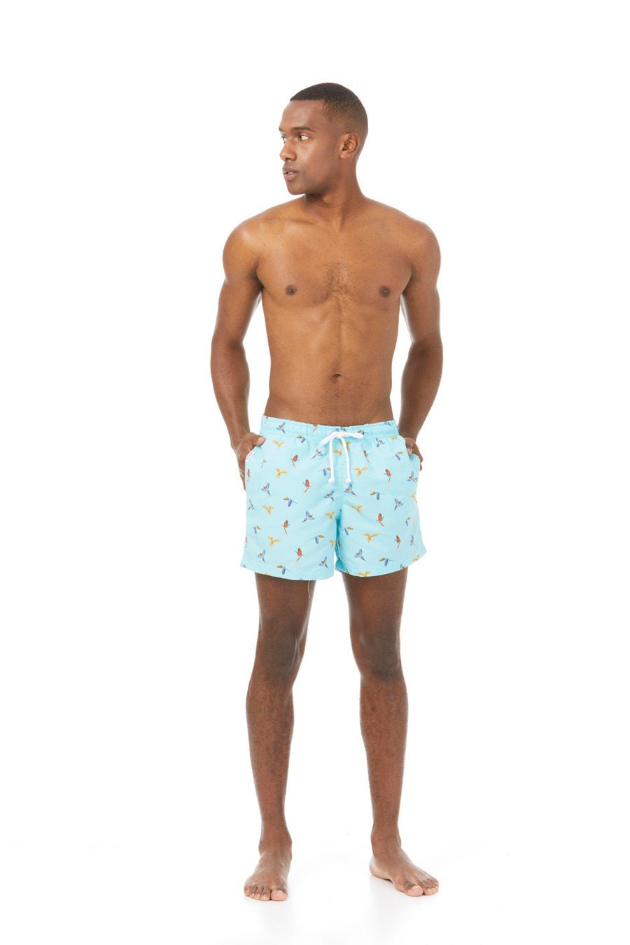 small macaw swimsuit lorenzo sky blue - soloio