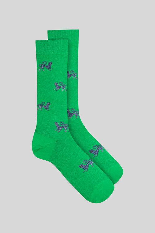 sock green lion - soloio