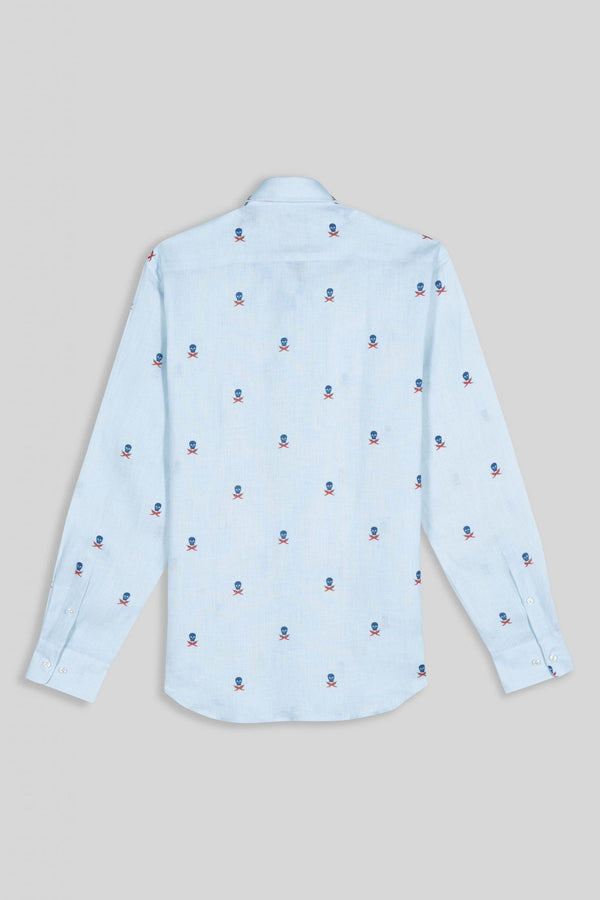 camisa de lino calaveras separadas icement