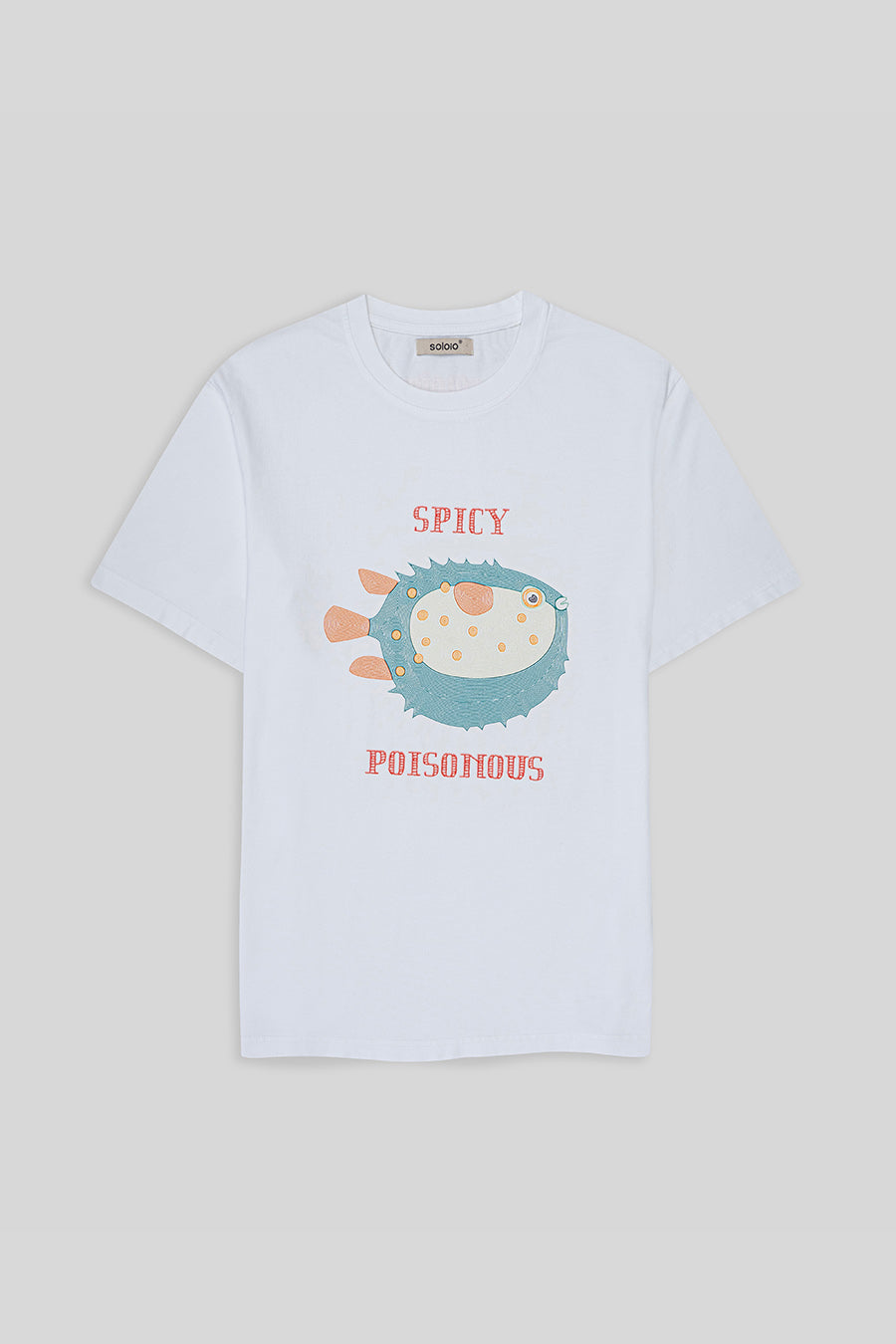 puffer fish t-shirt white