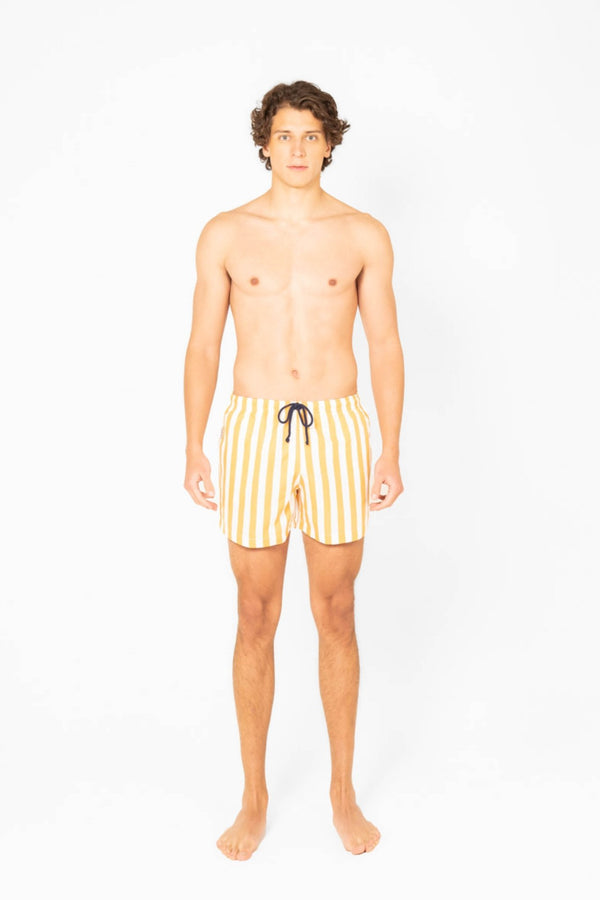 striped swimsuit yellow - soloio