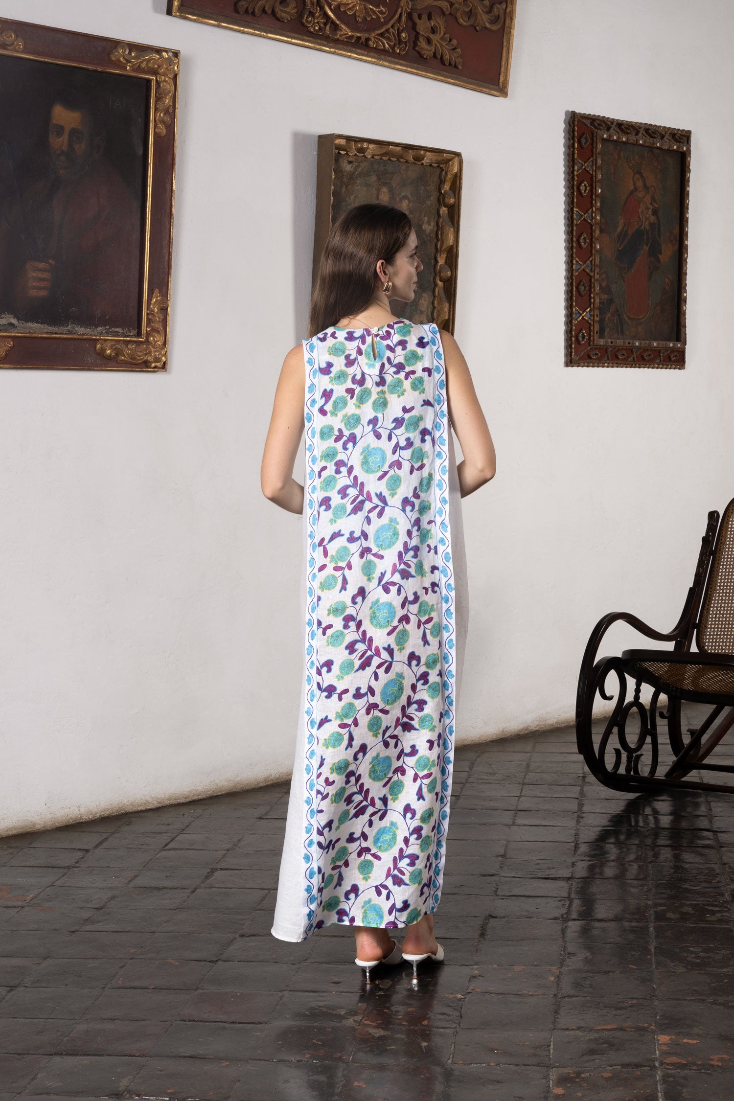vestido verde suzani