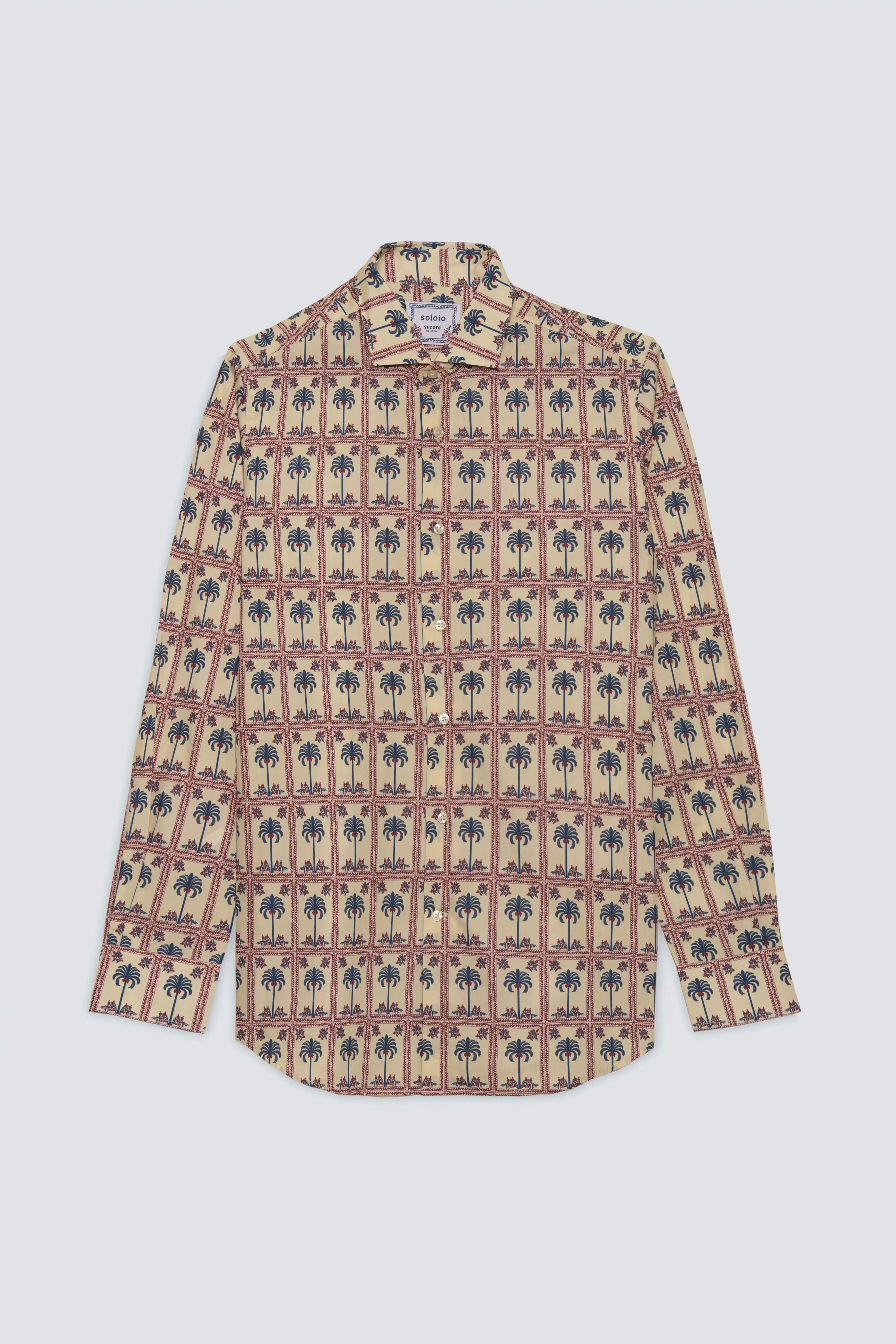 men’s cotton shirt beige tambour