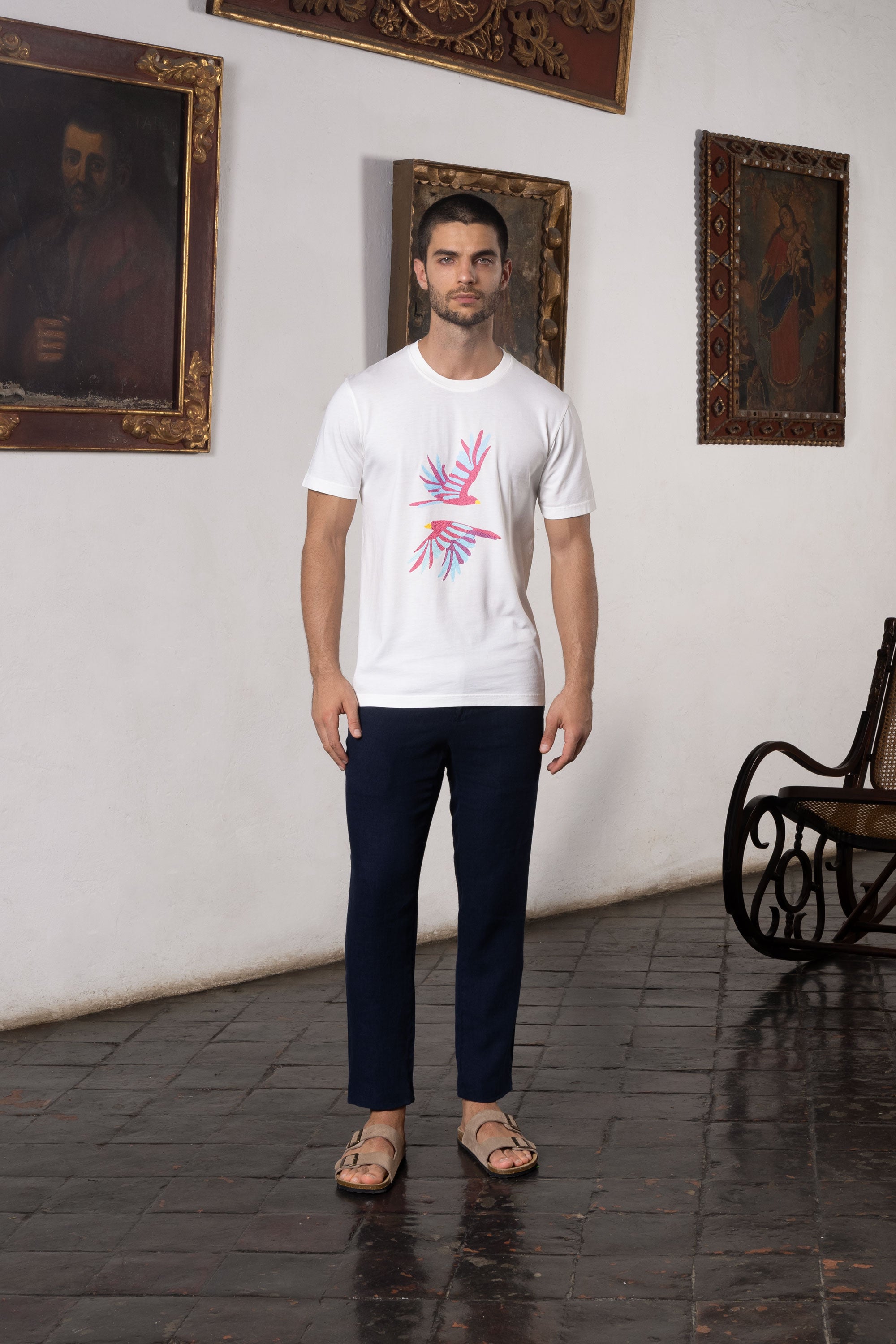 camiseta suzani blanca