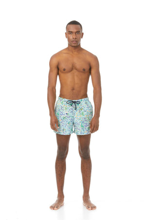 swimsuit lorenzo white turquoise - soloio