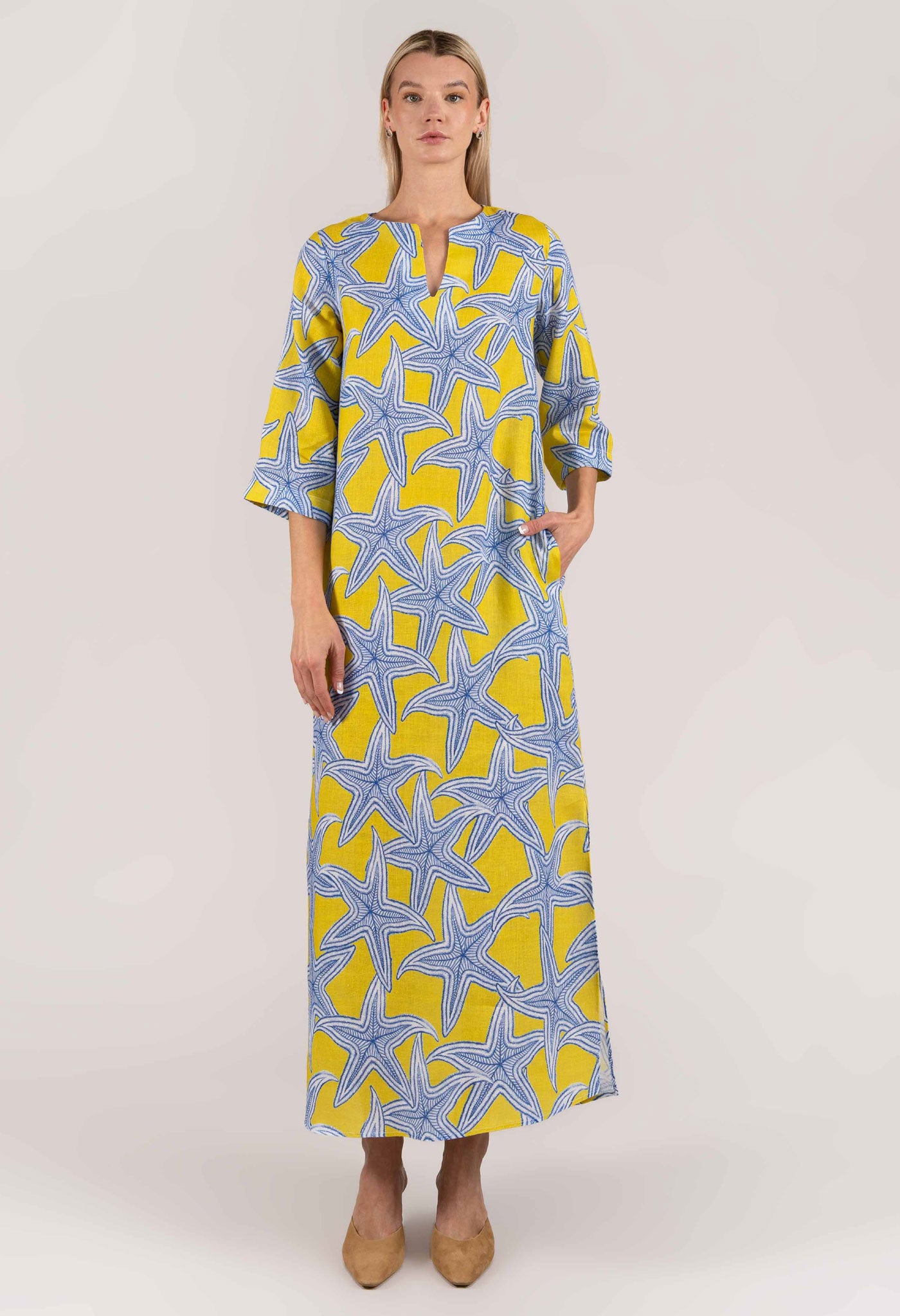 yellow star stelle kaftan