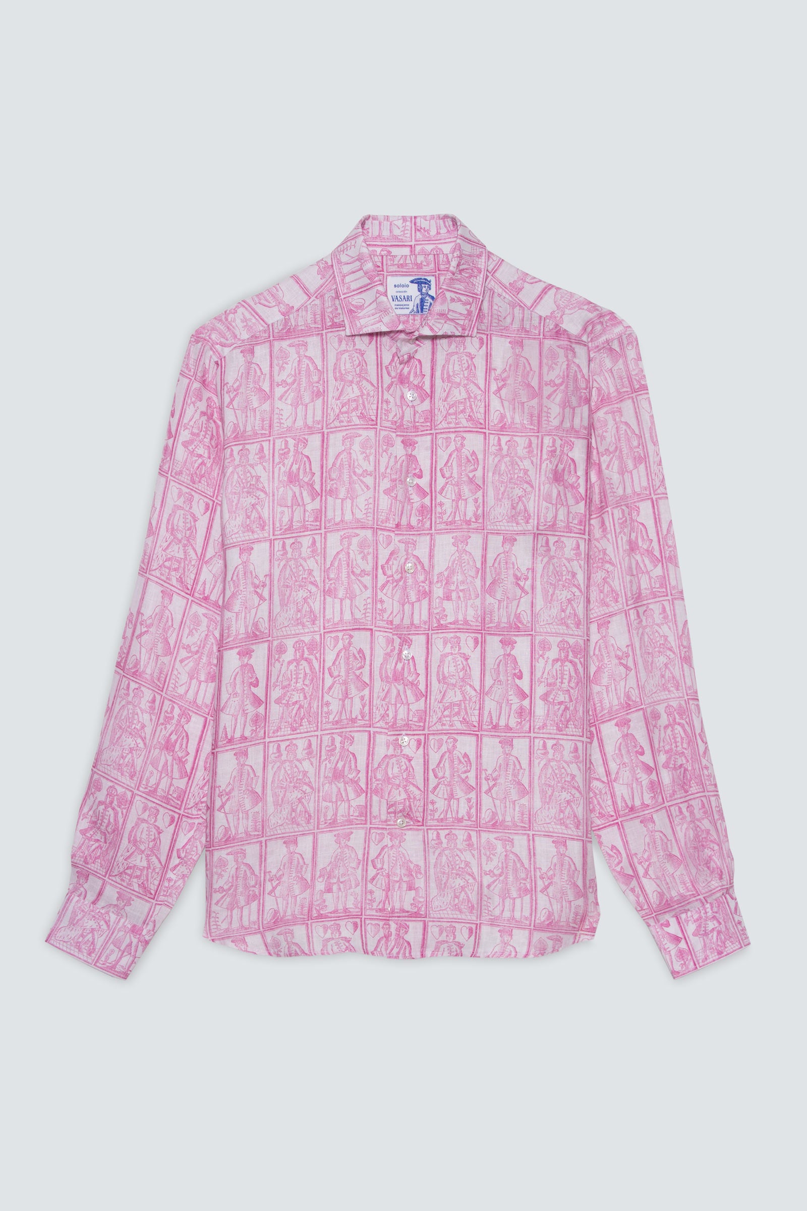 camisa de tarjetas rosa