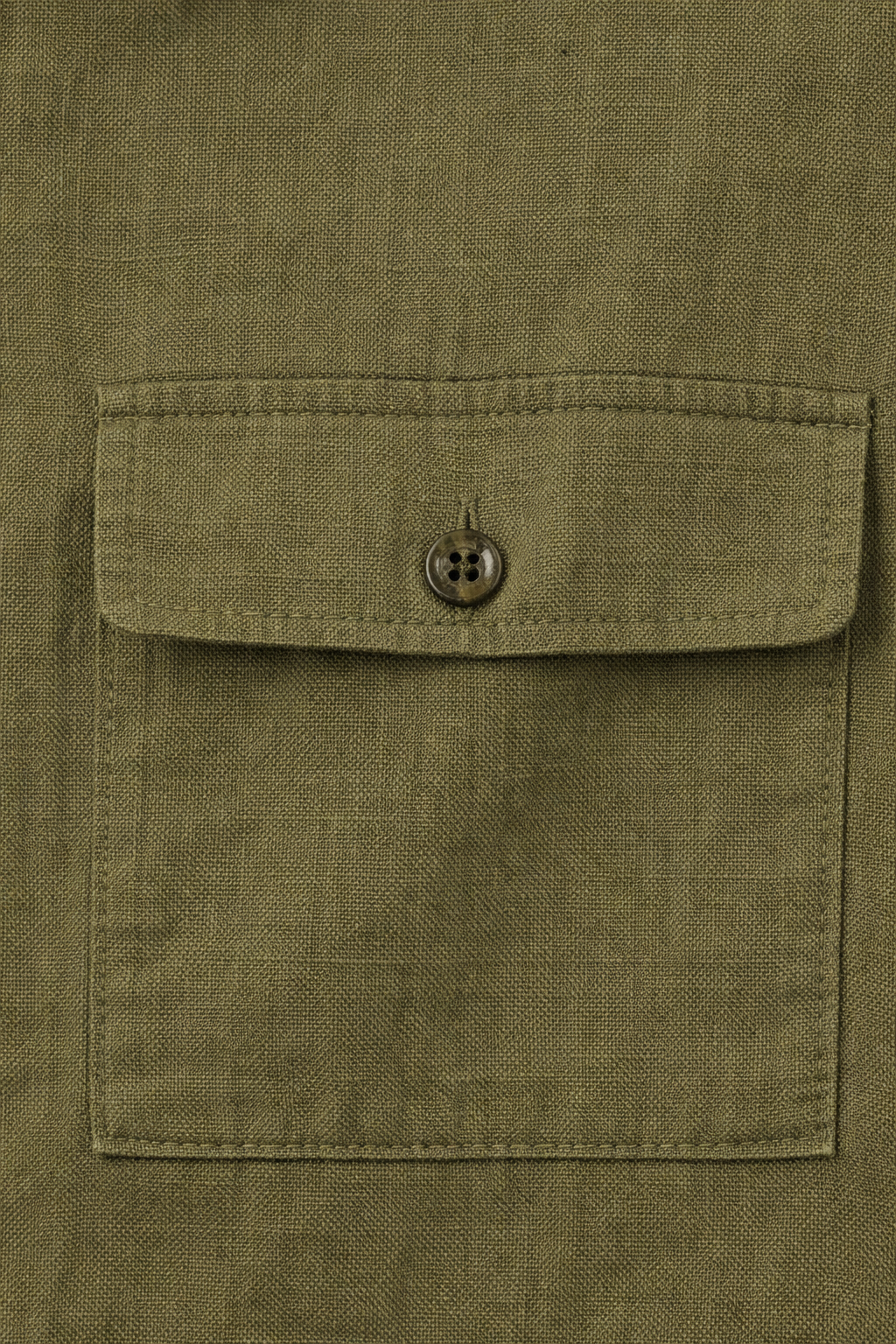 Men's overshirt linen green mil