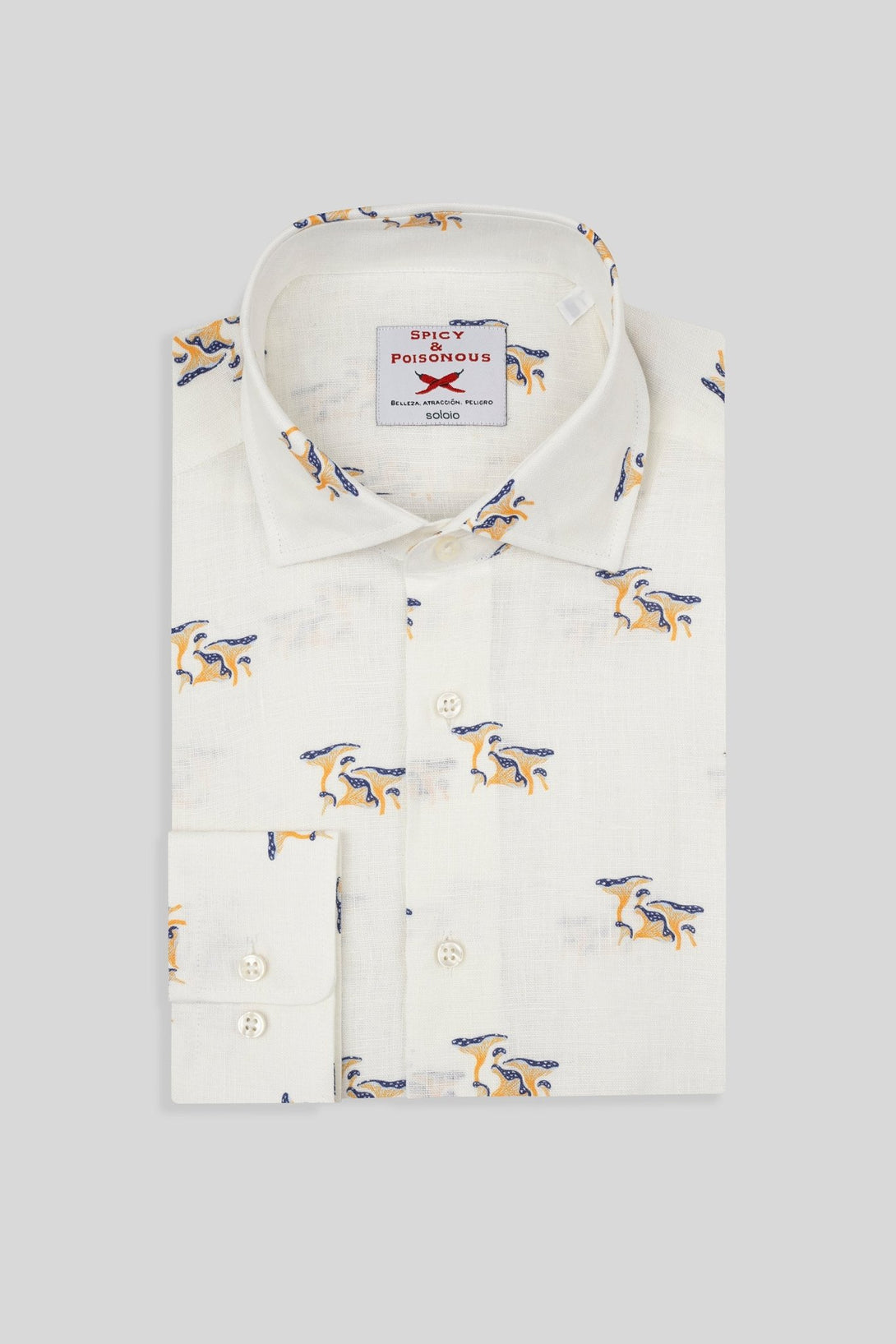 white linen mushroom shirt - soloio