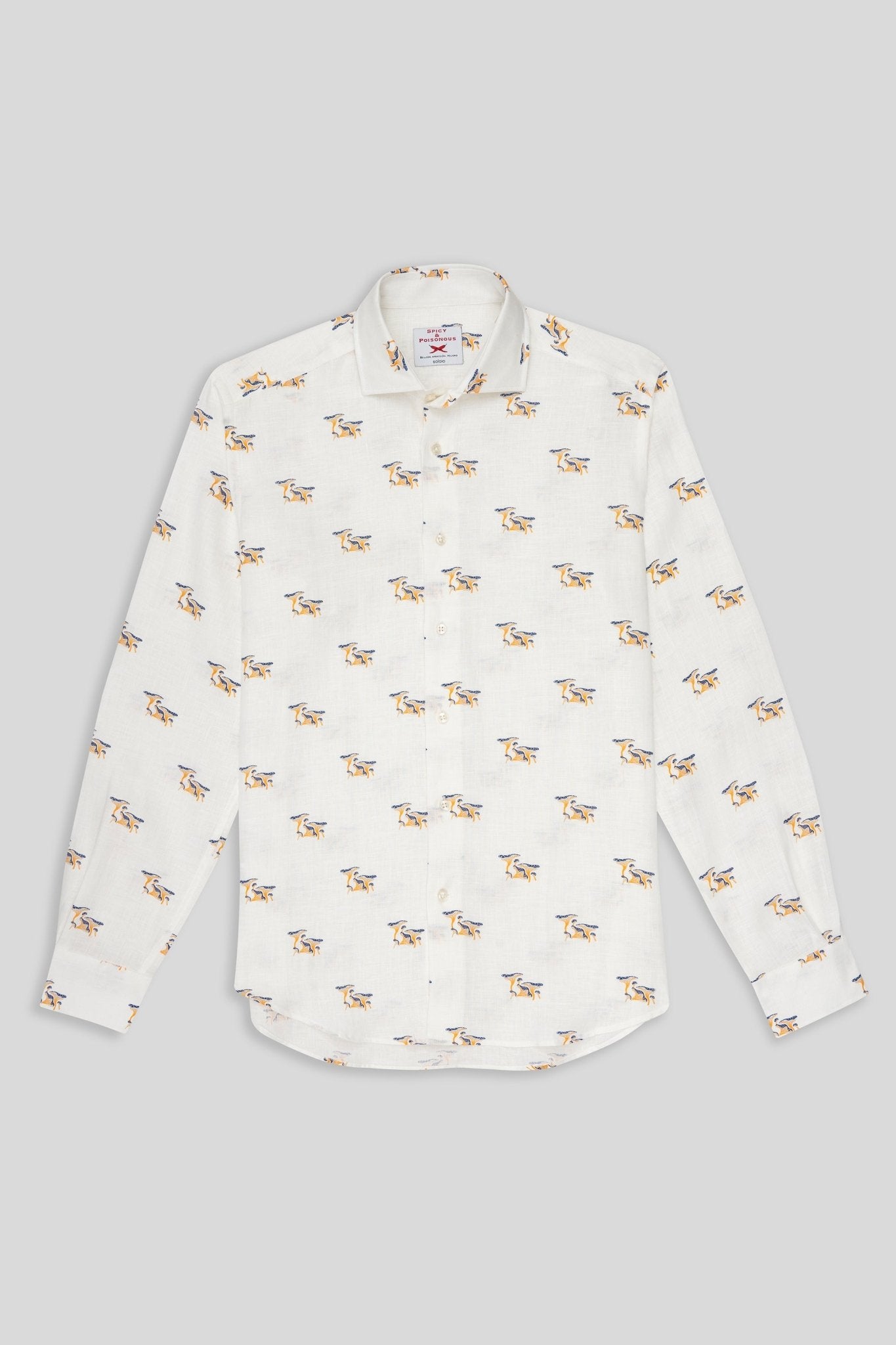 white linen mushroom shirt - soloio