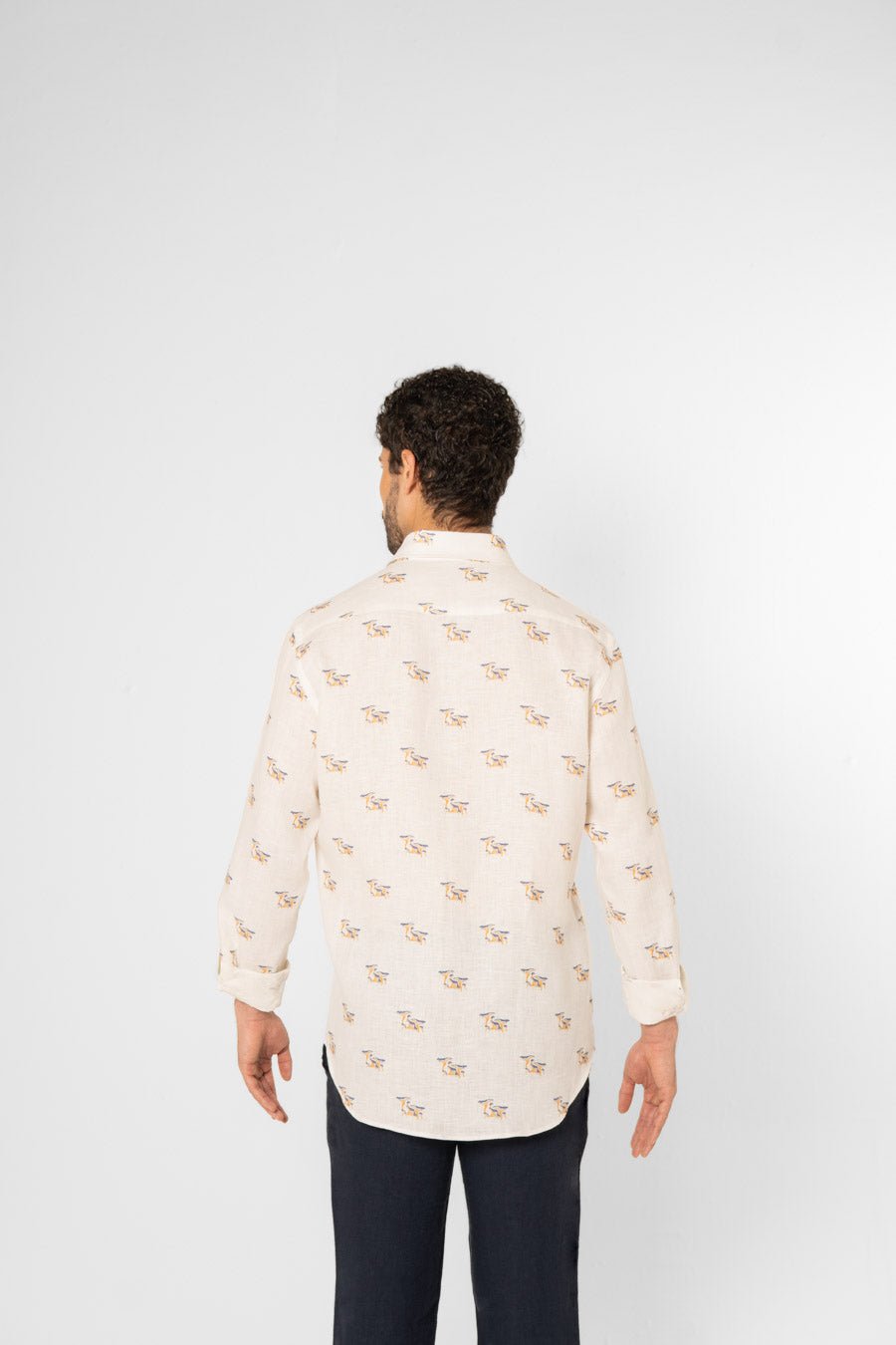 white linen mushroom shirt - soloio