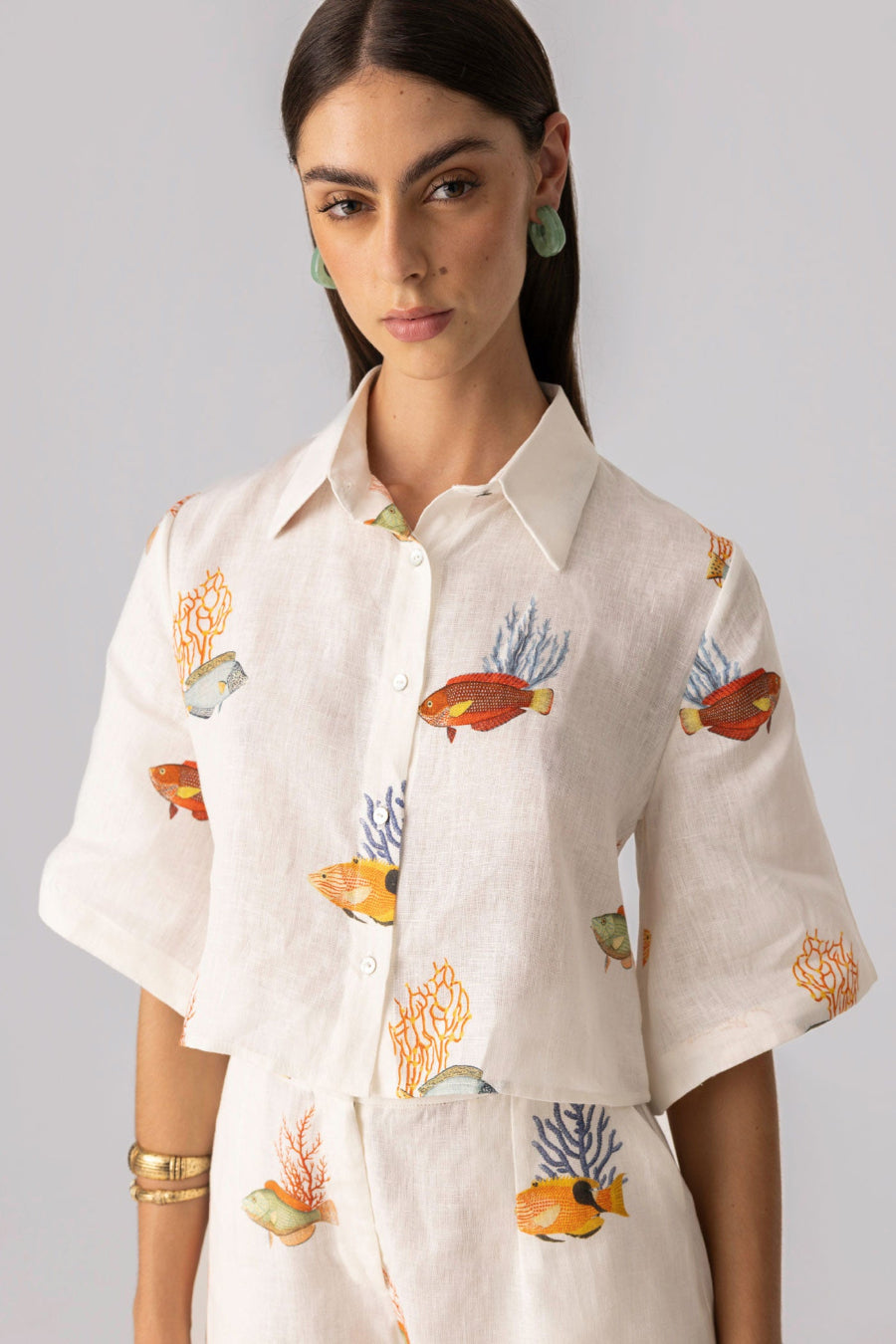 women’s linen shirt white nemo2