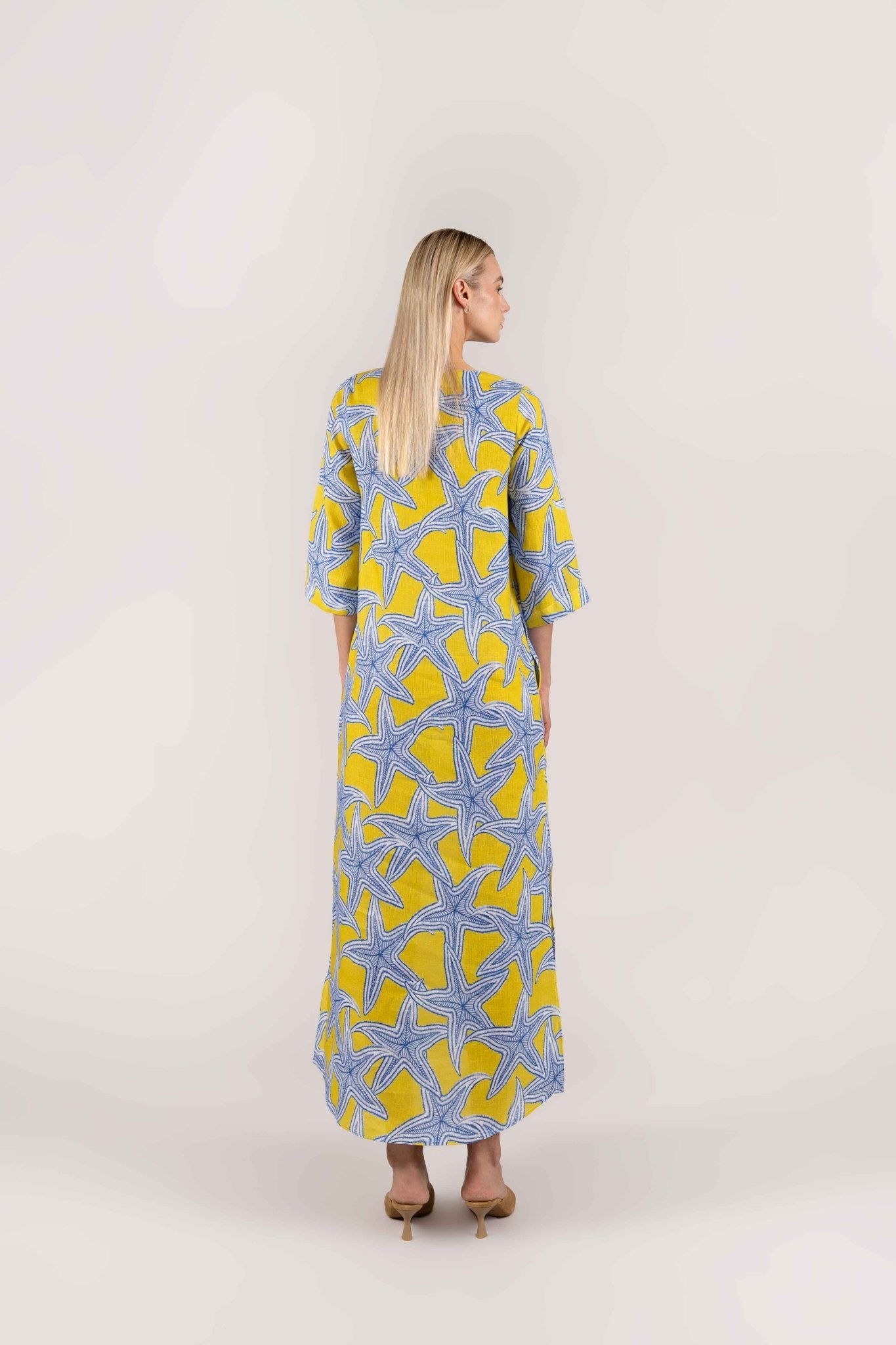 yellow star stelle kaftan - soloio