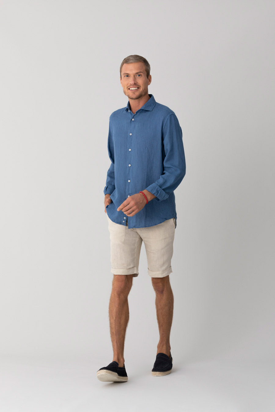 basic linen shirt jeans - soloio