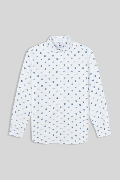 camisa de algodón pez globo separado 